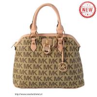 michael kors bedford logo medium beige boekentassen Verkoop Rotterdam mes0p582